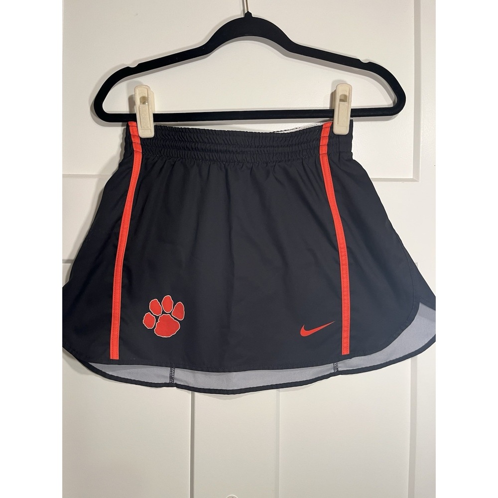 Nike Clemson Tigers Women's Athletic Running Skirt Black Orange Size Small S